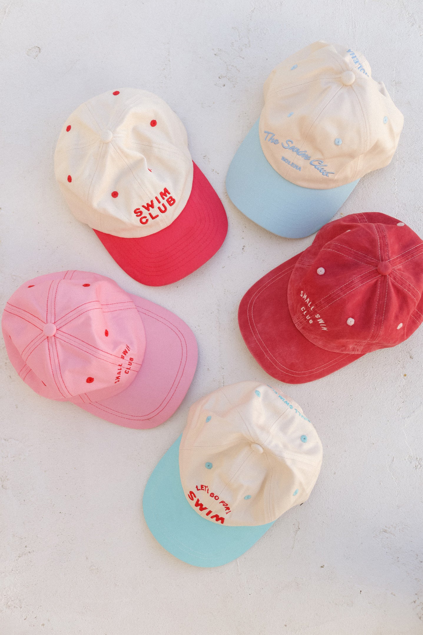 Swim Club Cap - Red & Cream