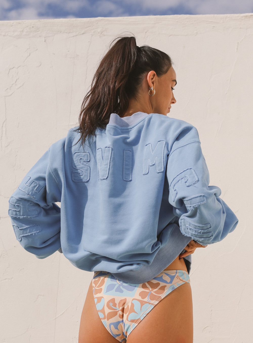 Swim Club Stonewashed Pacific Pullover