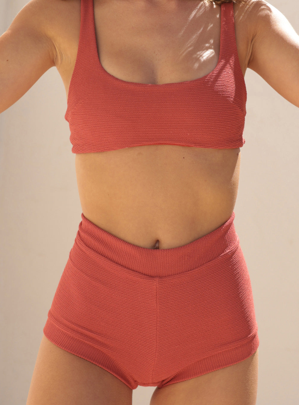 Dusty Red Sport Crop