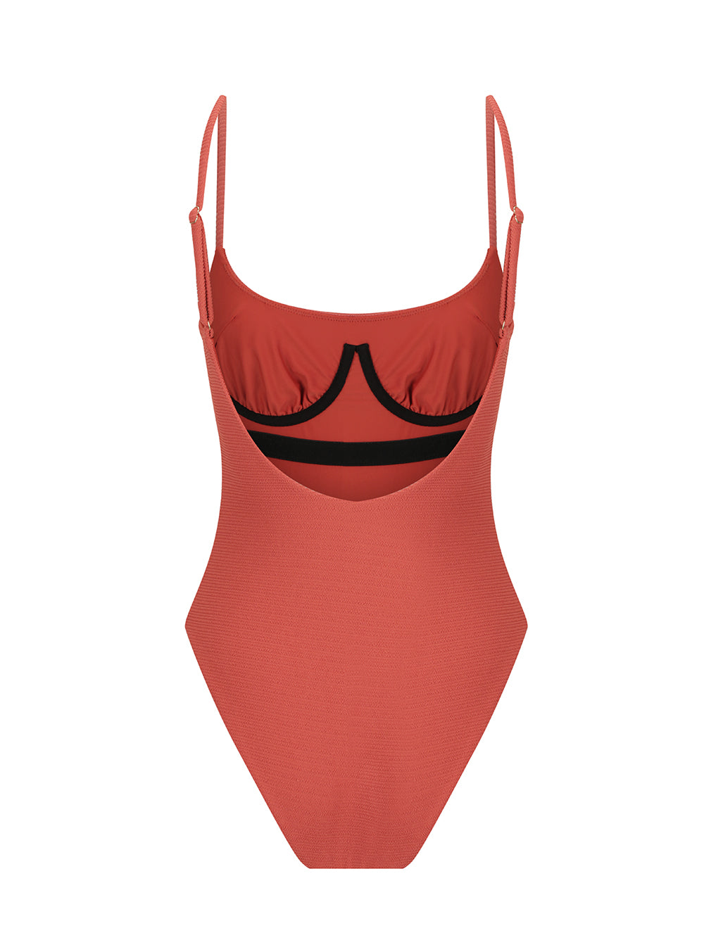 Dusty Red Scoop Back One Piece